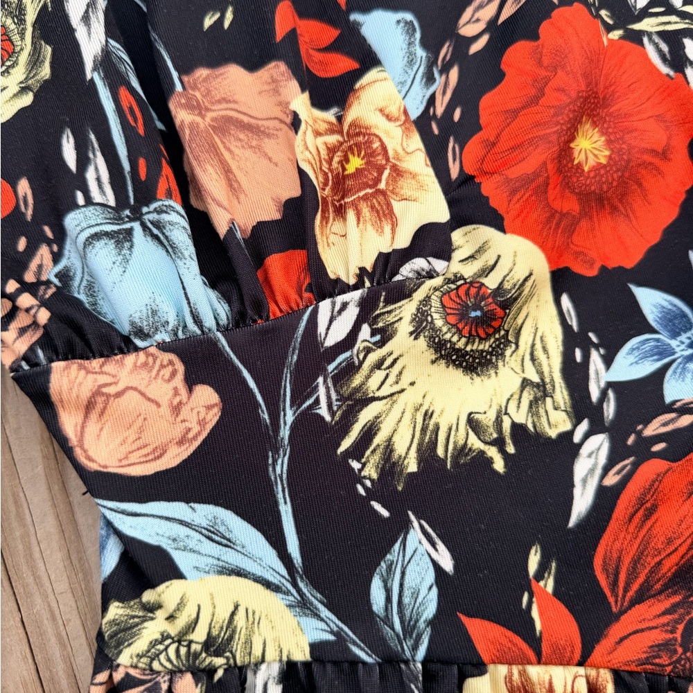 Zara Floral Long Sleeve Dress - Picture 6 of 10